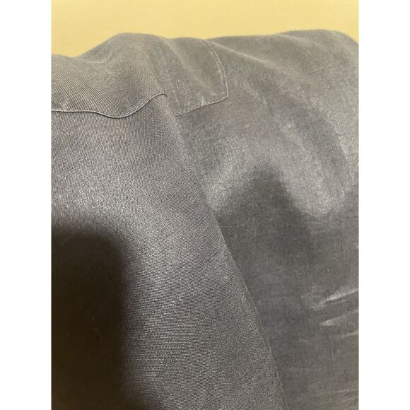 Daniel Ellissa 100% Linen Suit Set Navy Blue Short Sleeve Shirt Pants L 34 Luxe - Picture 14 of 14